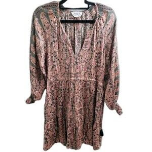 Omika Riviera Mini Dress S Paisley Boho Festival Tassel Drawstring Waist India